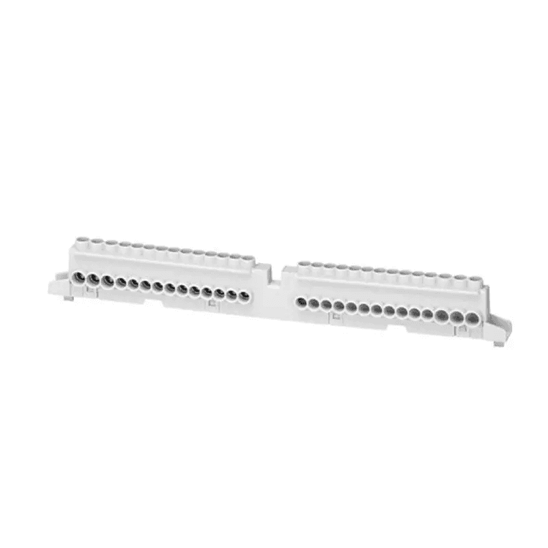 Enpolet terminalblok 80A (3x16 + 17x10) med reference GW40418U fra mærket GEWISS