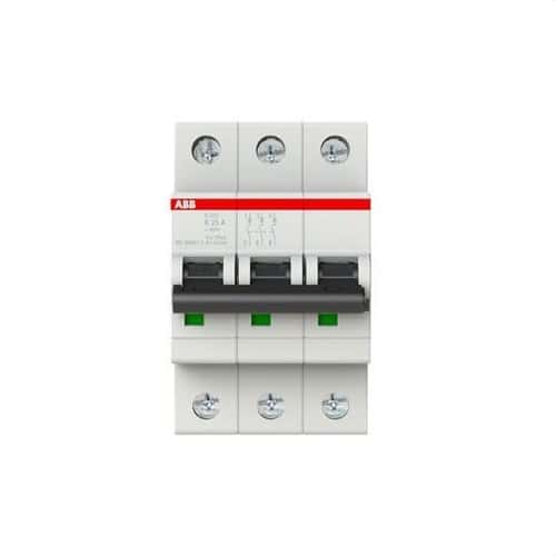 Magnetotermisk S203-K25 3P 25A Kurve K 10kA med reference 2CDS253001R0517 fra mærket ABB
