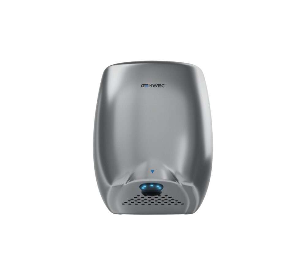 Elektronisk sensor håndtørrer E-flow sølvfarvet aluminium 220-240V med reference GW01 12 02 04 fra mærket GENWEC