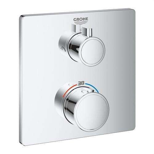 Bruschtermostat til 2 udgange med afspærring og integreret omskifter Grohtherm - Krom med reference 24079000 fra mærket GROHE