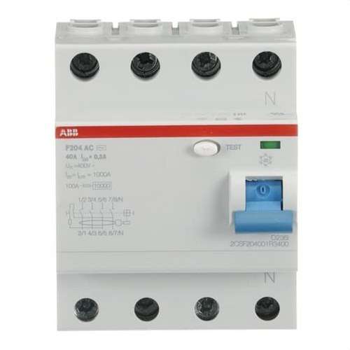 Differentiel 4P 40A Klasse AC 300mA med reference 2CSF204001R3400 fra mærket ABB