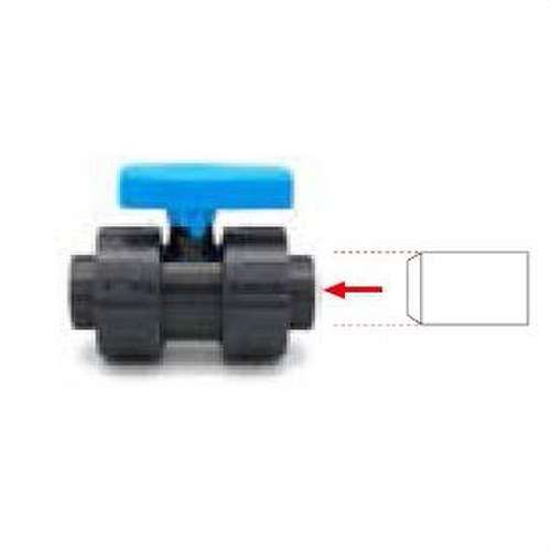 PVC kugleventil til limning (dobbelt retning) Tryk VALV-04 40mm med reference 700403 fra mærket CREARPLAST