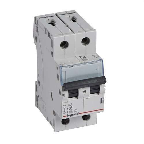 Magnetotermisk TX3 2P 6A Kurve C Kurve C 6kA med reference 403604 fra mærket LEGRAND