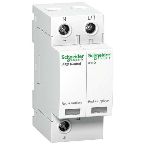 Transient overspændingsbeskytter type 2 Acti9 iPRD20 1P+N 20 kA 350V med reference A9L20500 fra mærket SCHNEIDER ELECTRIC