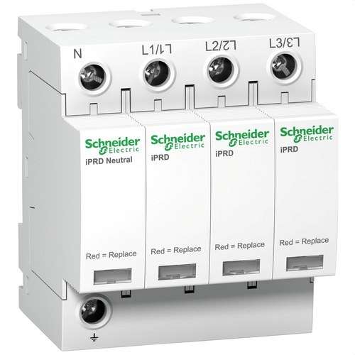 Transient overspændingsbeskytter Type 2 iPRD40 40KA 350V 3P+N med reference A9L40600 fra mærket SCHNEIDER ELECTRIC