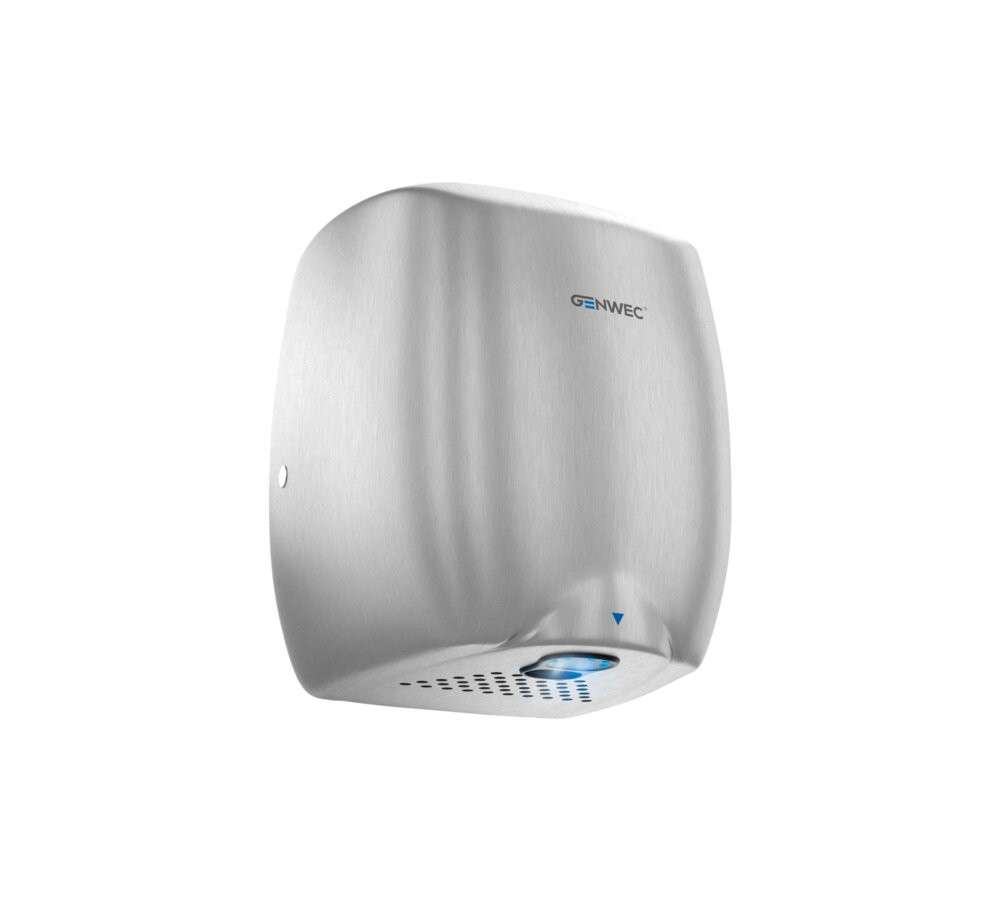 Håndtørrer med elektronisk sensor E-flow satin aluminium 220-240V med reference GW01 12 02 01 fra mærket GENWEC