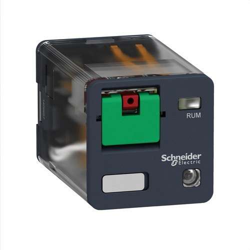 Relæ 3 C/O 10A + Testknap + LED 24V AC med reference RUMC32B7 fra mærket SCHNEIDER ELECTRIC