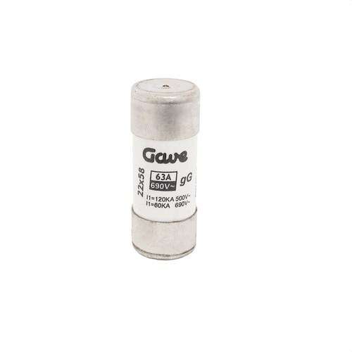 Cylindrisk sikring 100 A GG T2 med smelteindikator med reference 32F100GLIF fra mærket GAVE