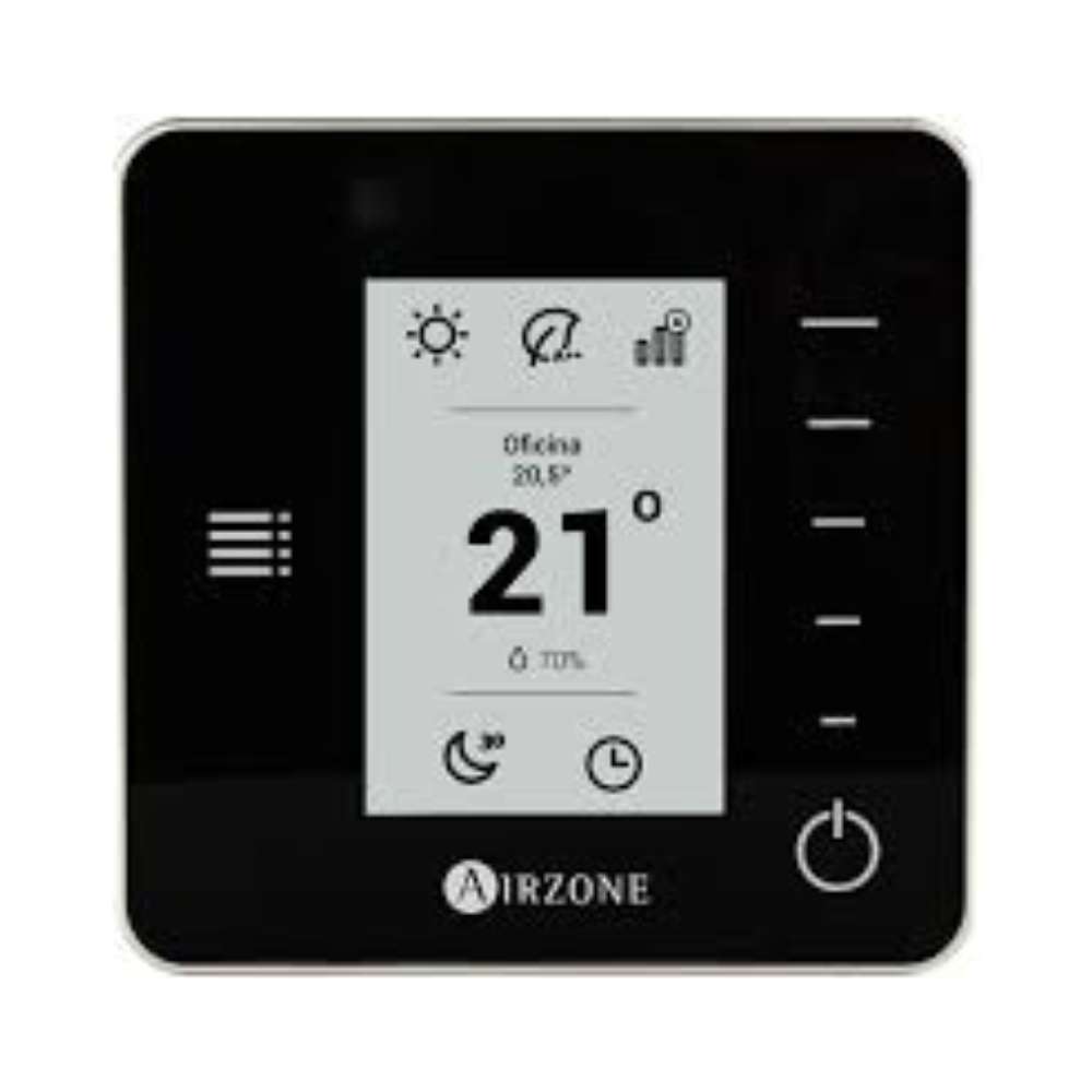 Monokrom radio-termostat AirZone Think sort med reference AZDI6THINKRB fra mærket AIRZONE