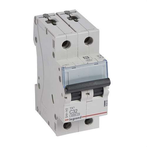 Magnetotermisk TX3 2P 32A Kurve C Kurve C 6kA med reference 403609 fra mærket LEGRAND