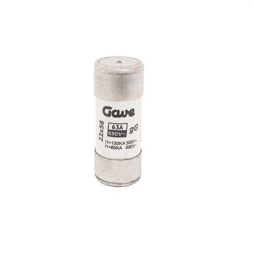 Cylindrisk sikring 63 A GG T2 med smelteindikator med reference 32F63GLIF fra mærket GAVE