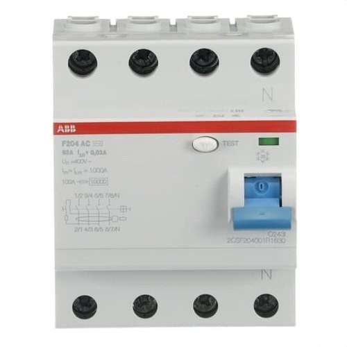 Differential 4P 63A Klasse AC 30mA med reference 2CSF204001R1630 fra mærket ABB