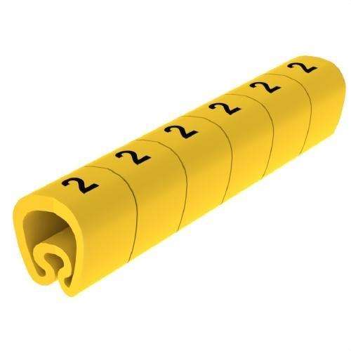 Forudskårne gule markører Ø18 PVC plastificeret med reference 1813-2 fra mærket UNEX