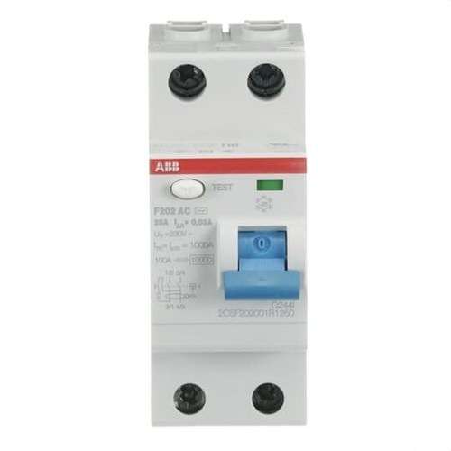 Differential 2P 25A Klasse AC 30mA med reference 2CSF202001R1250 fra mærket ABB