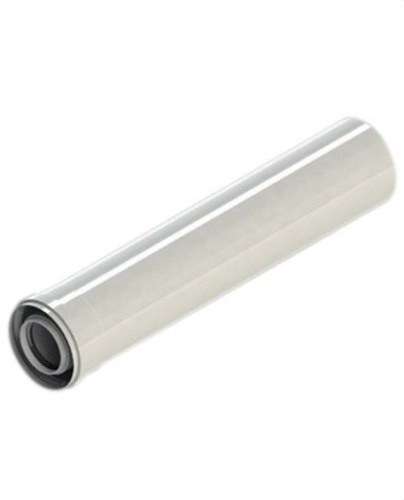 Skorstenrør diameter 80/110mm på 500mm han-hun hvidt aluminium med reference 811-500MHP1 fra mærket FIG
