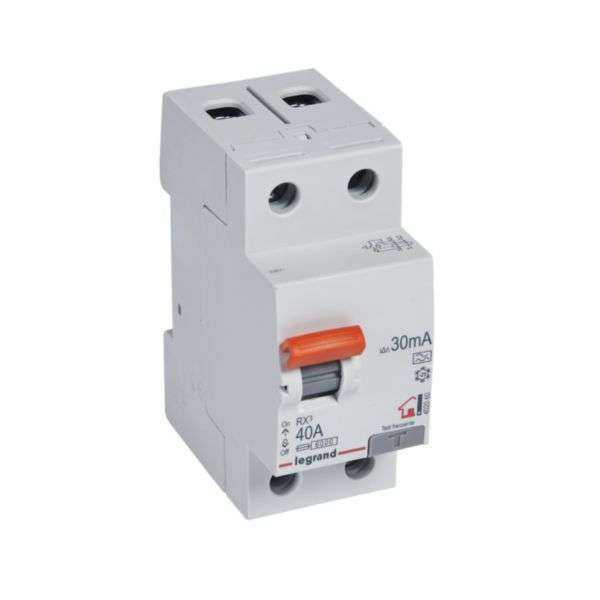 Differential RX³ - 2P - 230V~ - 30mA - 40A - Type A med reference 402060 fra mærket LEGRAND