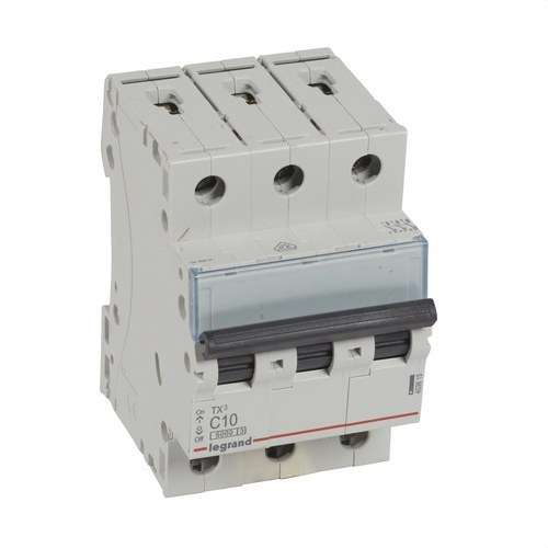 Magnetotermisk TX3 3P 10A Kurve C Kurve C 6kA med reference 403615 fra mærket LEGRAND