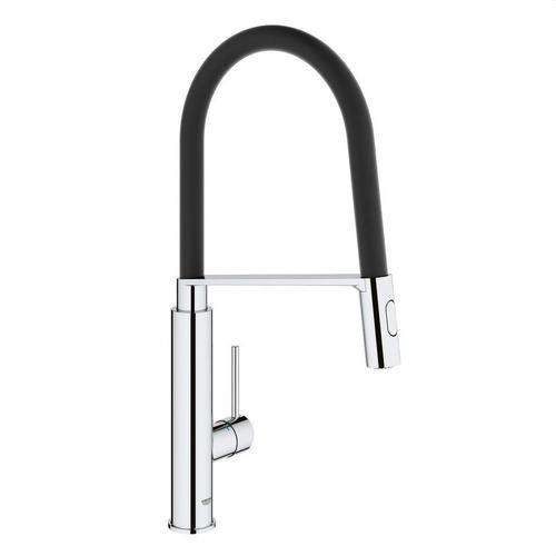 Concetto køkkenarmatur med enkeltgreb krom og sort med reference 31491000 fra mærket GROHE