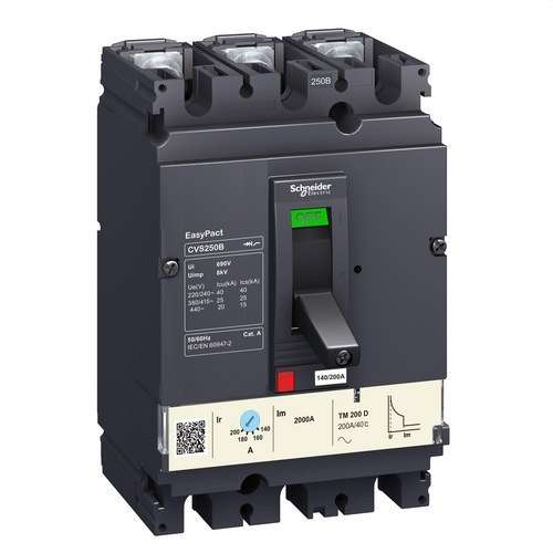 Magnetotermisk Easypact CVS250B TM200D 3P/3R med reference LV525302 fra mærket SCHNEIDER ELECTRIC