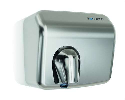 Automatisk håndtørrer med elektronisk sensor Classicflow satin rustfrit stål med reference GW01 25 04 01 fra mærket GENWEC