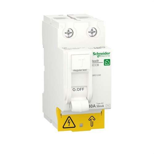 RESI9 RCD 2P 40A 30mA Klasse AC med reference R9R51240 fra mærket SCHNEIDER ELECTRIC