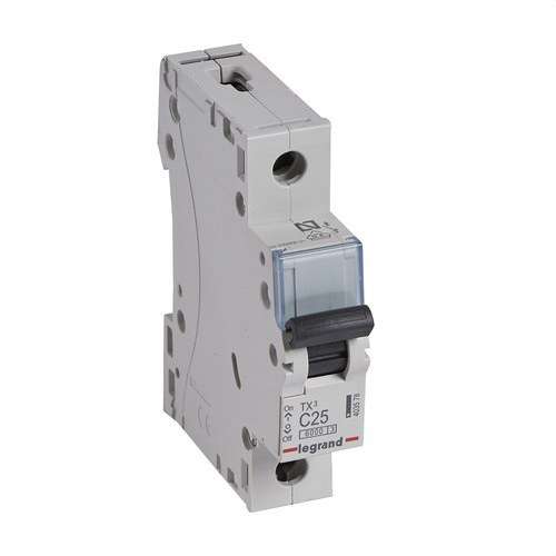 Magnetotermisk TX3 1P 25A Kurve C Kurve C 6kA med reference 403578 fra mærket LEGRAND