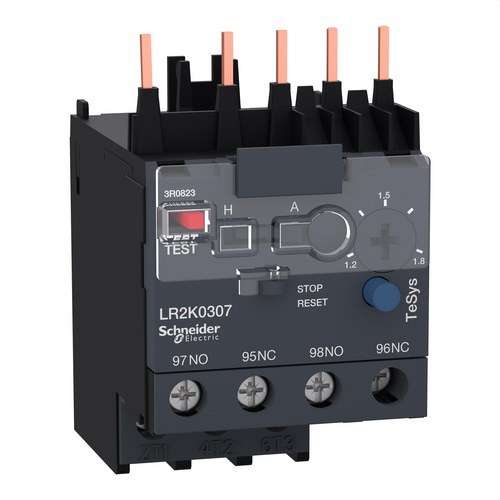 Termisk relæ 1,2-1,8A med reference LR2K0307 fra mærket SCHNEIDER ELECTRIC