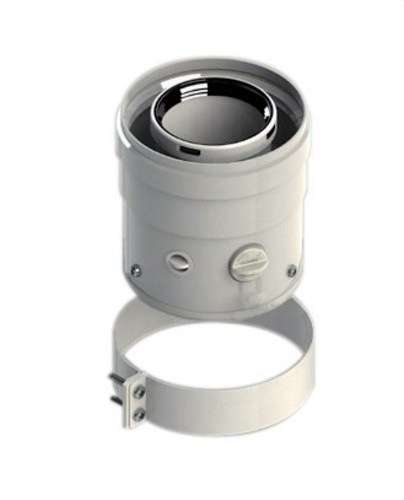 Vertikal koaksial udgang kompatibel med Ariston 60/100mm PP/Hvid stål med reference 610CVCHP15 fra mærket FIG