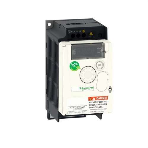 Hastighedsregulator ALTIVAR-12 0,75KW 240V 1PH med reference ATV12P075M2 fra mærket SCHNEIDER ELECTRIC