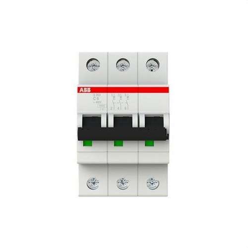 Magnetotermisk S203-C6 3P 6A Kurve C 10kA med reference 2CDS253001R0064 fra mærket ABB