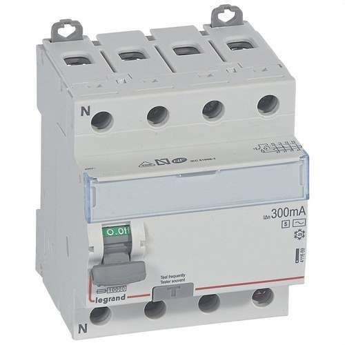 Legrand DX³ Differential 4P 400V 63A Type AC 300mA 4 moduler med reference 411669 fra mærket LEGRAND
