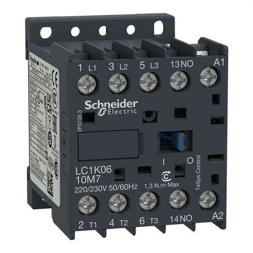 Minikontaktor 6A 3P 220V AC 50-60HZ med reference LC1K0610M7 fra mærket SCHNEIDER ELECTRIC