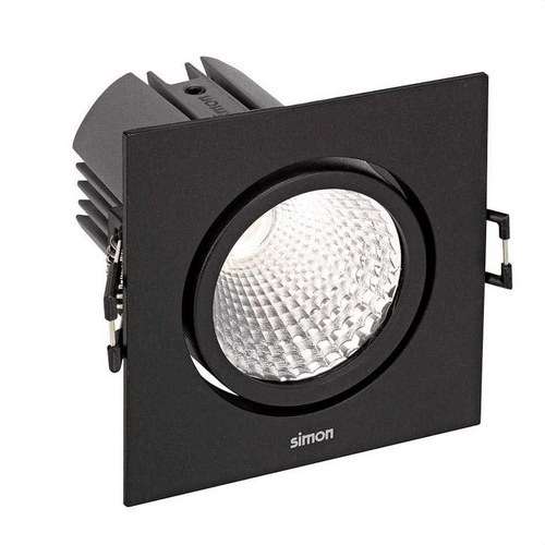 Downlight LED 703.24 JUSTERBAR FIRKANTET 2700K WIDE FLOOD sort med reference 70324038-482 fra mærket SIMON