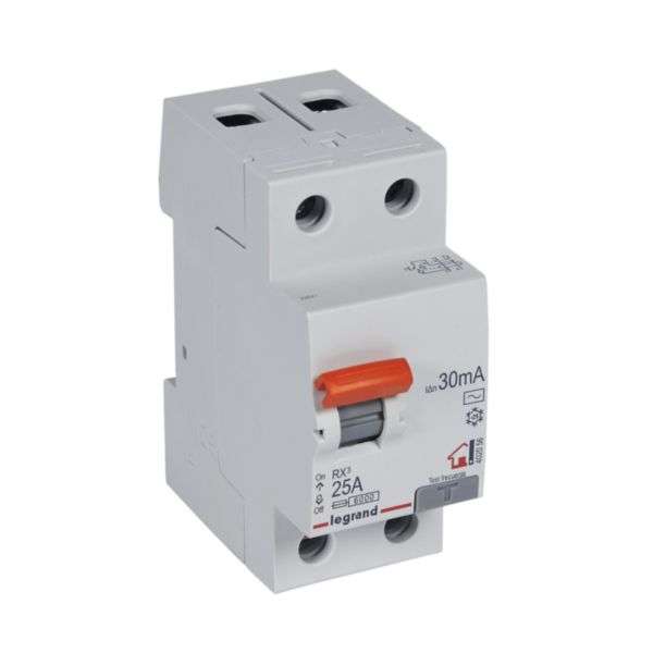 Differential RX³ - 2P - 230V~ - 30mA- 25A - Type AC med reference 402056 fra mærket LEGRAND