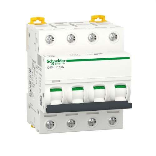 Magnetotermisk iC60H 4P 16A Kurve D 1000A med reference A9F85416 fra mærket SCHNEIDER ELECTRIC