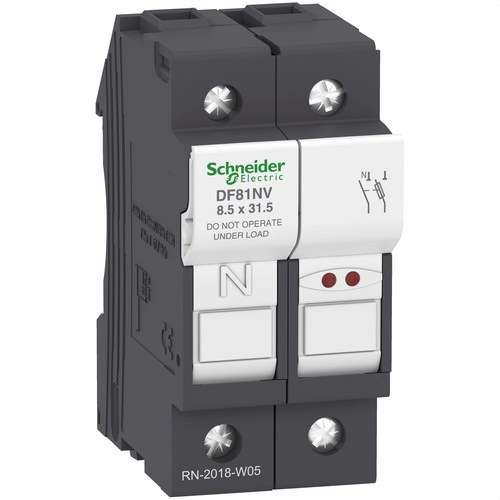 Sikringsholder MED PILOT 1P+N 25A SIKRING 8,5X31,5 med reference DF81NV fra mærket SCHNEIDER ELECTRIC