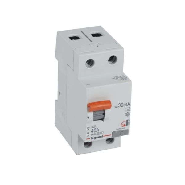Differential RX³ - 2P - 230V~ - 30mA- 40A - Type AC med reference 402057 fra mærket LEGRAND