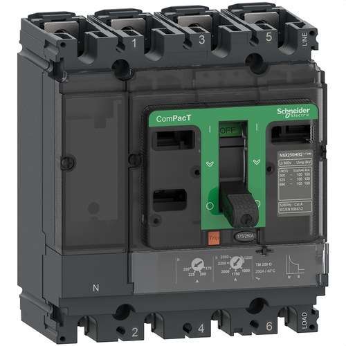 Automatisk afbryder ComPacT NSX250N 50kA AC 4P4R 250A TMD med reference C25N4TM250 fra mærket SCHNEIDER ELECTRIC