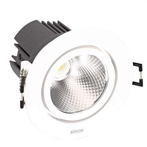 Downlight LED 703.23 Justerbar Rund 4000K WIDE FLOOD hvid med reference 70323030-484 fra mærket SIMON