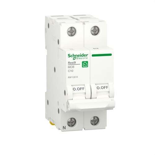 Magnetotermisk RESI9 1P+N 10A Kurve C 230V Kurve C 6kA med reference R9F12610 fra mærket SCHNEIDER ELECTRIC