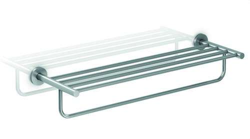 Inox 304 håndklædeholder med hylde "Gerunda Series" med reference GW05 12 04 01 fra mærket GENWEC