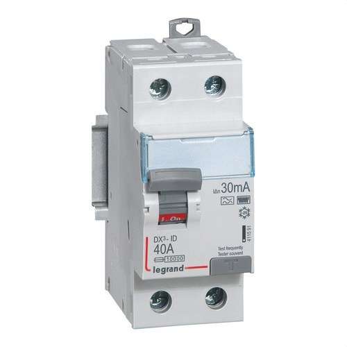 DX3-differential 2P 40A 30mA Klasse HPI med reference 411591 fra mærket LEGRAND