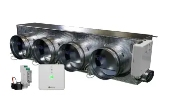 Plenum motoriseret Airzone Easyzone 25 Wi-Fi Standard + VMC AZC25MELST01S4 til Mitsubishi Electric – 4 udgange Ø200 mm (lav kapacitet) med reference AZC25MELST01S4 fra mærket AIRZONE