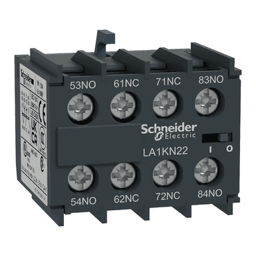 Hjælpekontaktblok TeSys Kiliar TeSys K 2 NO + 2 NC med reference LA1KN22 fra mærket SCHNEIDER ELECTRIC