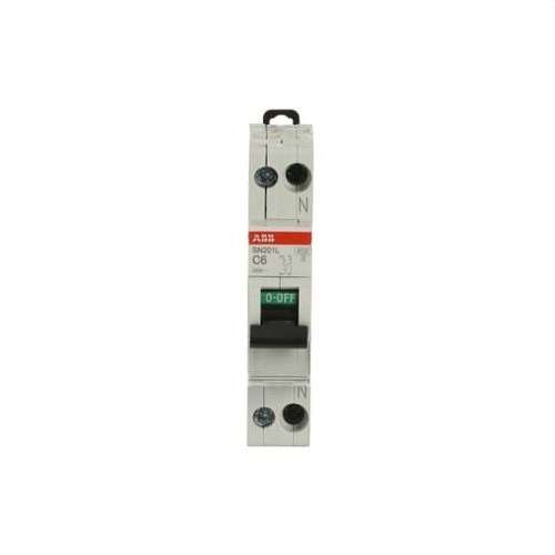 Magnetotermisk SN201L-C6 1P+N 6A Kurve C 4,5kA med reference 2CSS245101R0064 fra mærket ABB