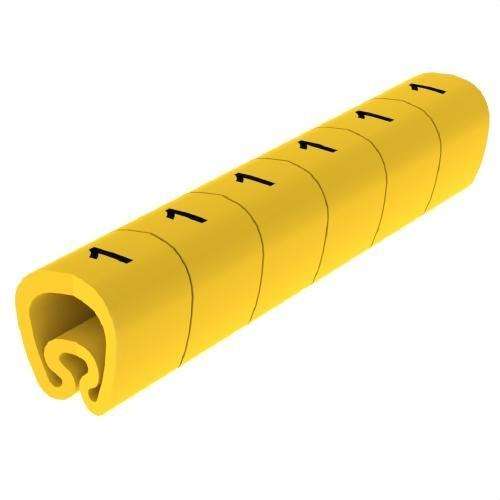 Forhåndsskårne gule markører Ø18 PVC plastificeret med reference 1813-1 fra mærket UNEX