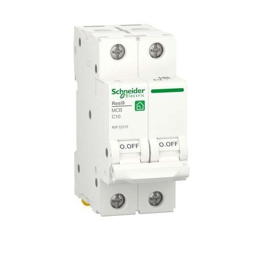 Magnetotermisk RESI9 2P 10A Kurve C 230V Kurve C 6kA med reference R9F12210 fra mærket SCHNEIDER ELECTRIC