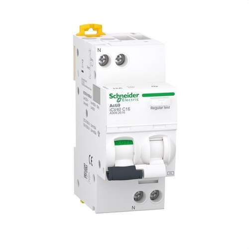 Magnetotermisk iCV40 1P+N 16A Kurve C med reference A9DE2616 fra mærket SCHNEIDER ELECTRIC