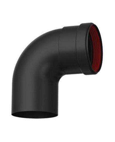 Skorstenalbue til pilleovn diameter 80mm 90º sort emaljeret stål med reference 8-90MHKER3 fra mærket FIG