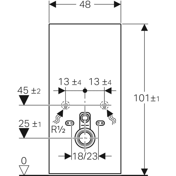 Geberit Monolith sanitærmodul til væghængt toilet 101cm glas med reference 131.021.SI.5 fra mærket GEBERIT